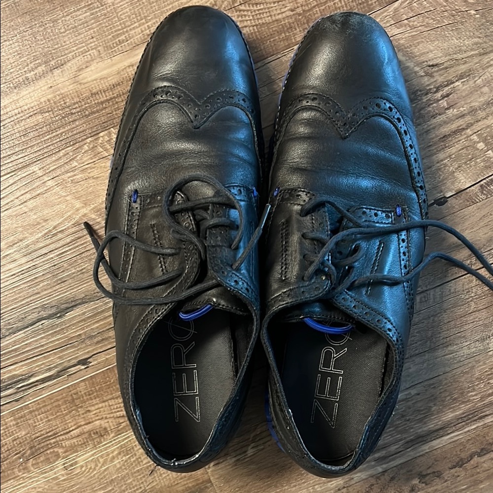 Cole Haan Black Leather Oxford Shoes